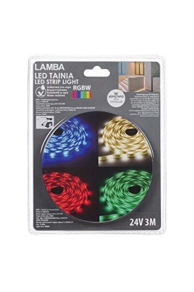 divendi-ro Bandă LED, autoadezivă, cu telecomandă, lungime 3 m, multicoloră
