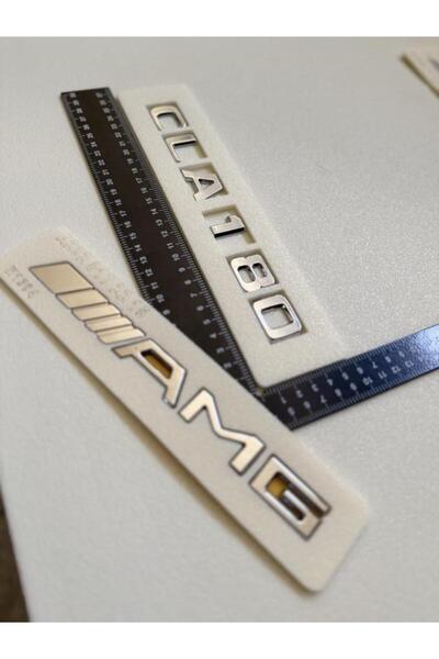 EDEXPORT CLA 180 ve AMG Krom Bagaj Yazısı Seti 2’li 3M 3D ABS 3M 3D ABS Logo Arma