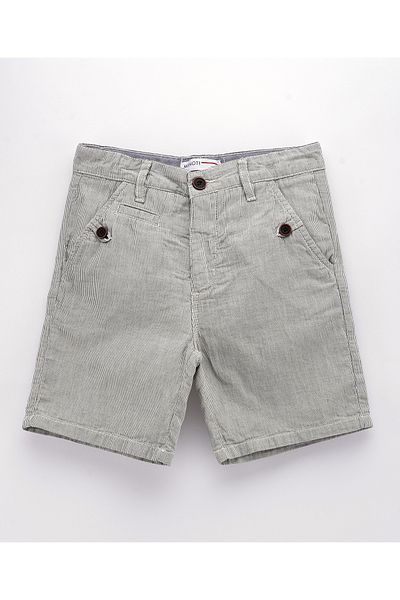 Minoti Ticking Striped Shorts - Grey