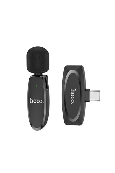 SOHO Wireless Lavalier Microphone Compatible with USB-C, Clip-On, Black