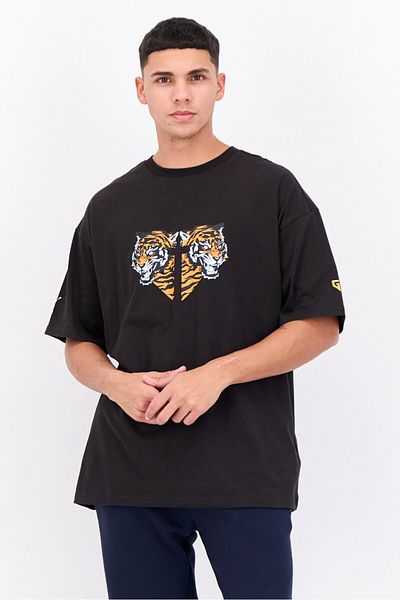 Puma Men Sportswear Fit Short Sleeves Outdoor T Shirt, Black Combo