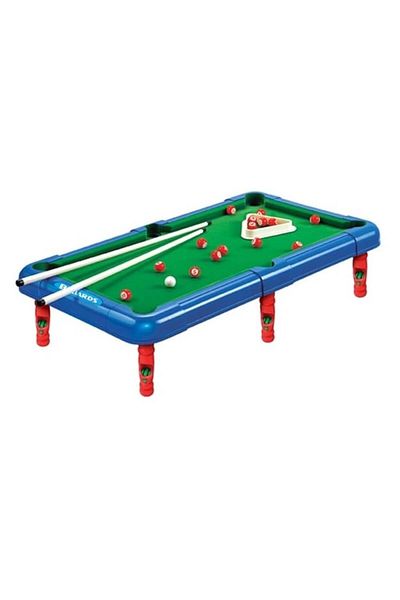 divendi-ro Billiard table for children 3 years+, with 2 cues, balls, triangle and chalk, 65x37x17 cm, green