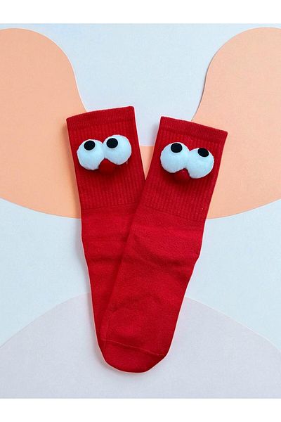 MODA Red Wheel Eyed Fun Socks