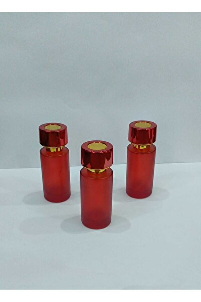 OEM Lüks Kırmızı Doldurulabilir Parfüm Şişesi 50 ml – 3'lü Set