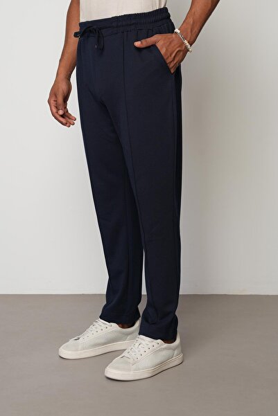 STYLE BOSS Lacivert Baggy Fit Erkek Çımalı Pantolon E1027