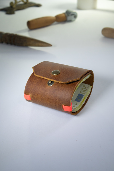 Tauran Mıknatıslı Para Klipsli Hakiki Deri Unisex Kadın Erkek El Yapımı Cüzdan Paraya Değer Verenlere Özel