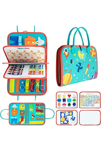 Flippy Educational Sensory Book Montessori, Flippy, with Activities, Motor Skills Development, 4 Pages, Cos