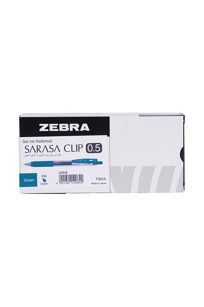 Zebra SA-CLIP PEN 0.5 GREEN CLR BX OF 10