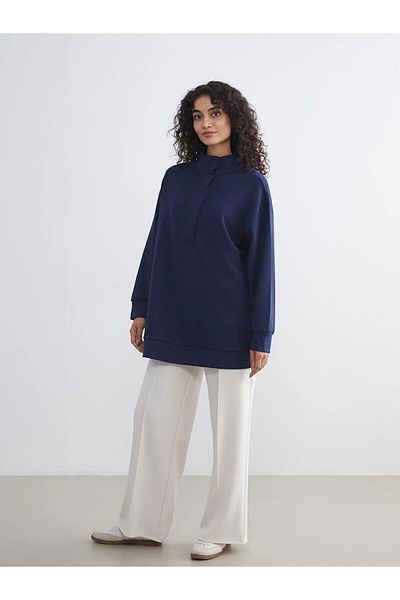 LC Waikiki LCW Modest Guler Stand Oversize Femei Hanorac Tunica (W5)