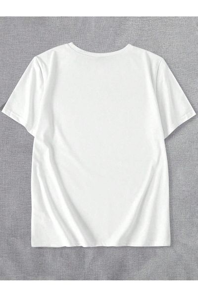 aynewmoda Women's summer loose round neck wine glass letter Printed t-shirt