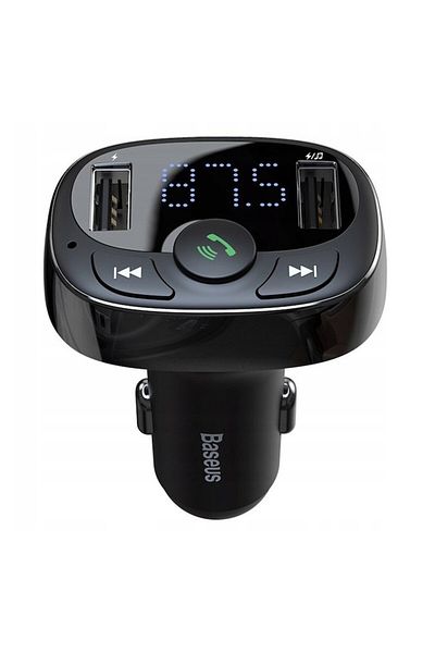 Evolium Încărcător auto cu modulator FM 2xUSB, 3.4A, E23, negru
