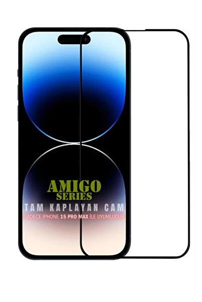 Evax (AMIGO TAM) iPhone 15 Pro Max Uyumlu Amigo Serisi ESD HD+ Tam Kaplayan T...