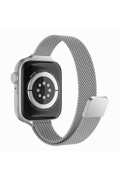 Techsuit Curea pentru Apple Watch 1/2/3/4/5/6/7/8/9/SE/SE 2 38/40/41mm, Watchband, X1323, Silver
