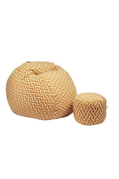 Pufrelax Set Fotoliu King Size cu Otoman (suport picioare), Material Textil - Zippity Orange