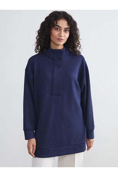 LC Waikiki LCW Modest Guler Stand Oversize Femei Hanorac Tunica (W5)