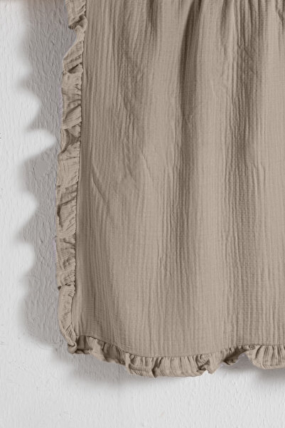 Kanz Frilly 100% Cotton 4 Layer Muslin Baby Blanket - Beige