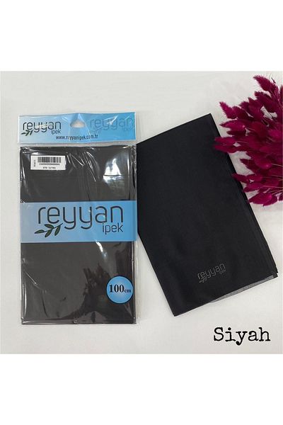 REYYAN Black Writing with Silk Bag 100cm Plain Black Embroidery Writing