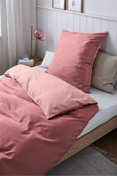 Tchibo Single Cotton Duvet Set 155 x 220 cm, Blush