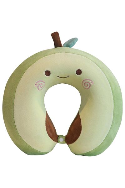 CLICK Travel Neck and Head Pillow in U Shape, Comfort, Memory Foam Fill, 30x30 cm, Green
