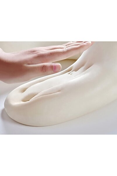 CLICK Pernă de călătorie în formă de U, confort, spumă cu memorie, 30x30 cm, albă