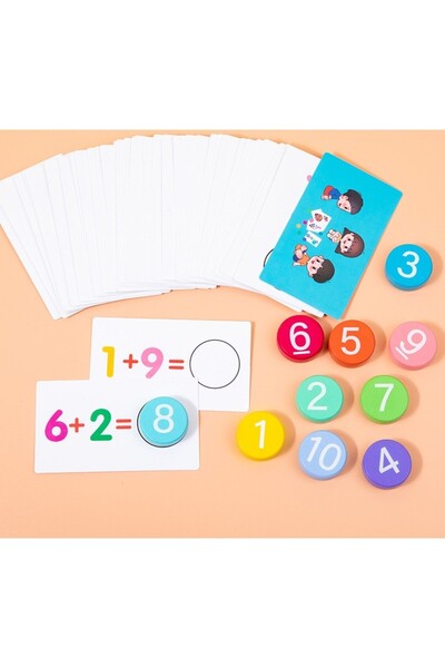 dalip Educational Game – Learn Addition and Subtraction, Wooden Numbers, 46 Boards, Ages 3+, Mult