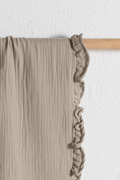 Kanz Frilly 100% Cotton 4 Layer Muslin Baby Blanket - Beige