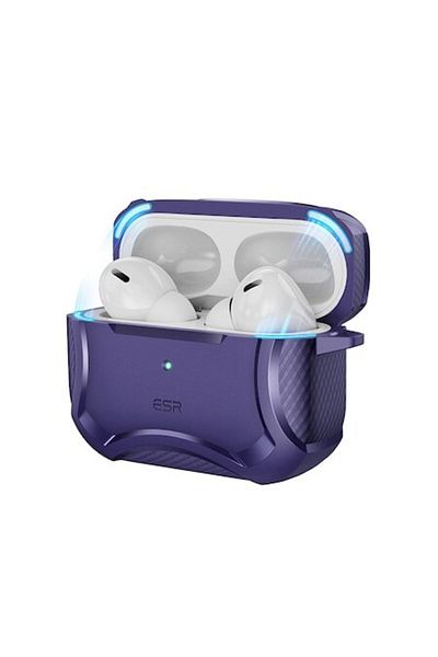 ESR Husă de protecție pentru Apple AirPods Pro 1/2, Cyber Armor Tough HaloLock, X163, violet