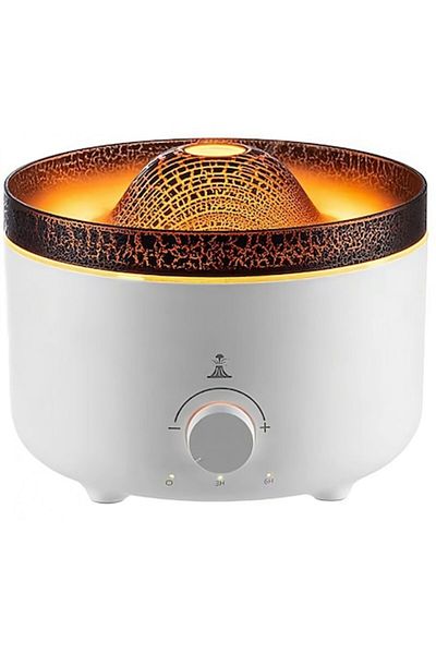 CLICK Umidificator Vulcano cu aromaterapie și telecomandă, 560 ml, model V21A, alb