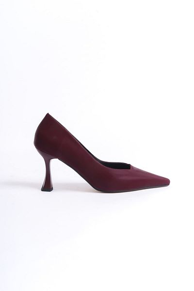 Zerenyus Cordelia Premium Women's Burgundy Satin Stiletto