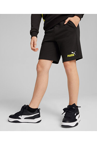 Puma شورت ESS+ - أسود ليموني لامع