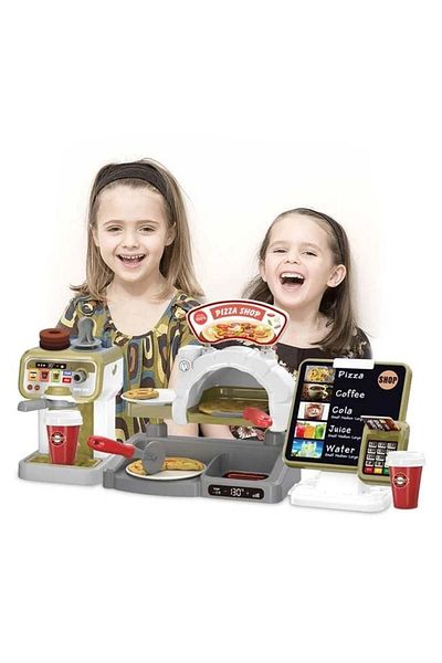 divendi-ro Play set with cash register, oven, coffee maker and sounds, age 3+ years, 52x16x27cm, multicolor