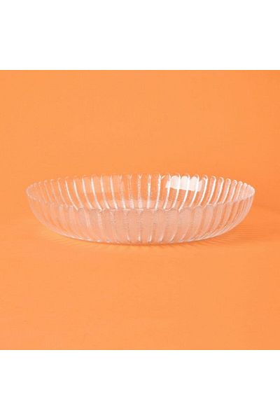İpek Striped Fruit Bowl - Transparent - 30 cm