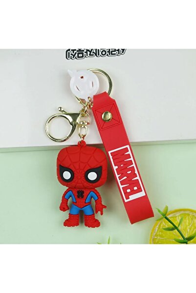 Babyklas سلسلة مفاتيح وحقيبة مفاتيح من السيليكون ثلاثية الأبعاد من سبايدرمان