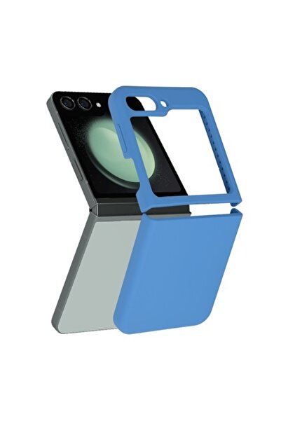 SOFAL Carcasă pentru Samsung Galaxy Z Flip5, C53, silicon, albastru denim