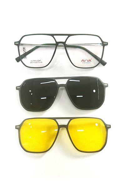 Avva 2119 C2 F-G Polarized&Headlight Clip-On Men's Sunglasses