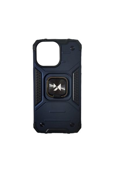 OEM Husă de protecție pentru iPhone 13 Pro, cu suport Bumper Ring Armor, albastru marin
