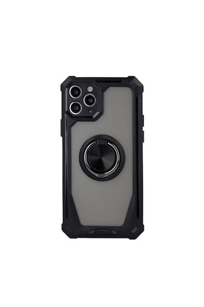 OEM Carcasă de protecție neagră cu inel magnetic și funcție de suport pentru Samsung Galaxy S22 Ultra