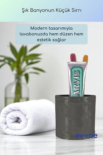 Evene Θήκη οδοντόβουρτσας Βάση οδοντόβουρτσας Βάση οδοντόβουρτσας Σκούρο γκρι Χρώμα Μοντέλο 82