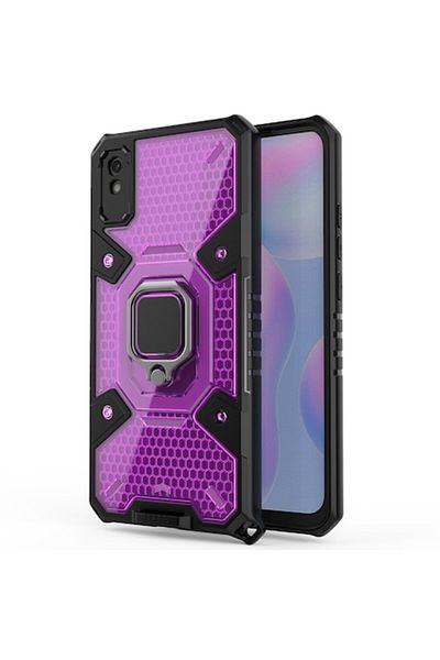 OEM Husă de protecție pentru Xiaomi Elegant Rubymi 9A/9AT, armură tip fagure, roz-violet