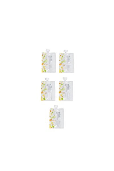 OEM Set format din 5 pungulite pentru mancarea bebelusilor, lingurita inclusa...