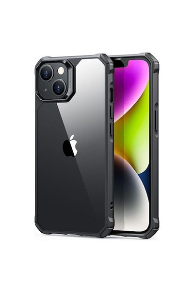 OEM High-Protection Case for iPhone 14 Plus, Precision Shell, B550, Silicone, Crystal Clear Black