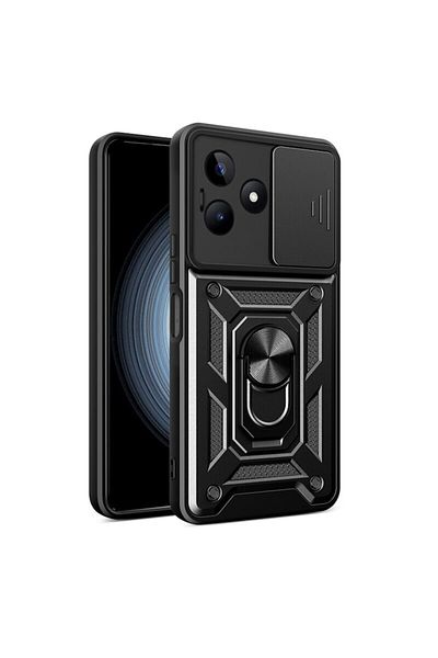 OEM High-Protection Case for Realme C53, Grip Pro, B734, Thermoresistant Plastic, Intense Darkness