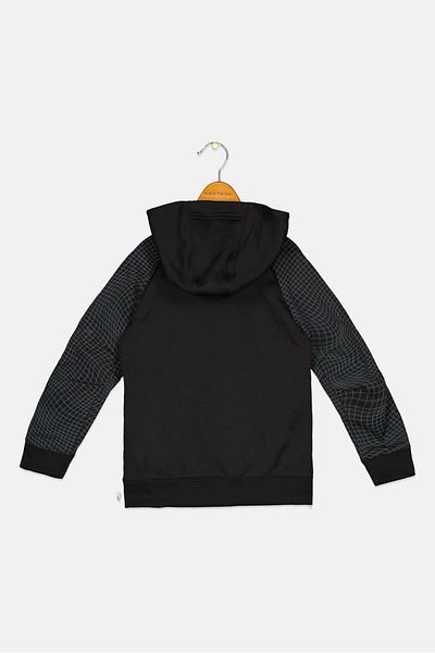 Nike Kids Boy Sportswear Fit Long Sleeve Outdoor Sweatshirt, Black