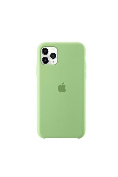 OEM Carcasă de protecție spate cu logo Apple pentru iPhone 11 Pro, silicon, verde