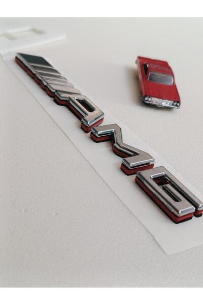 EDEXPORT AMG Özel Tasarım Kırmızı-Krom Bagaj Yazısı 3M 3D ABS