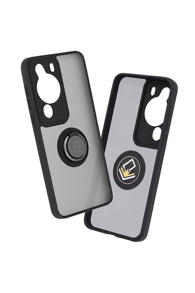 OEM High-Protection Case for Huawei P60/P60 Pro, Premium, Thermoresistant Plastic, Intense Darkness
