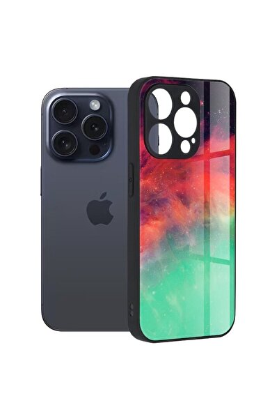 OEM Carcasă de înaltă protecție pentru iPhone 15 Pro, subțire, B1235, plastic dur, Fiery Ocean