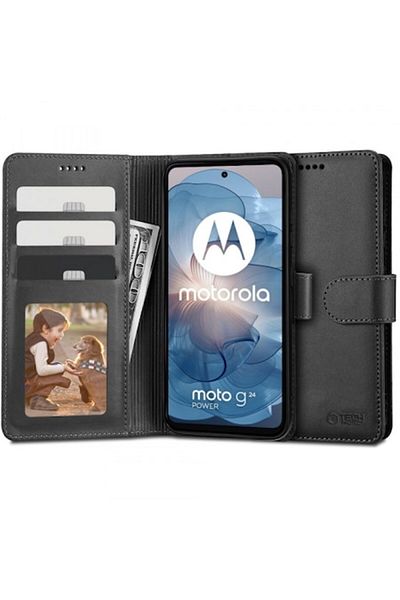 AXIO Carcasă de telefon de protecție pentru Motorola Moto G24 Power G04 G24 E14 Tech-Protect Portofel Negru Axiofast