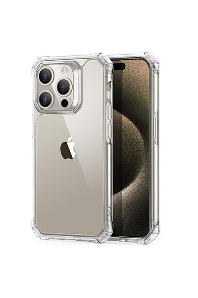 Axios High Protection Case for iPhone 15 Pro, Xtreme Armor, B647, Silicone, Crystal Clear