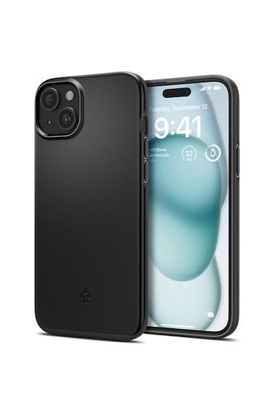 Axios Protective Case for iPhone 15, Impact Safe, B911, Hard Plastic, Intense Darkness